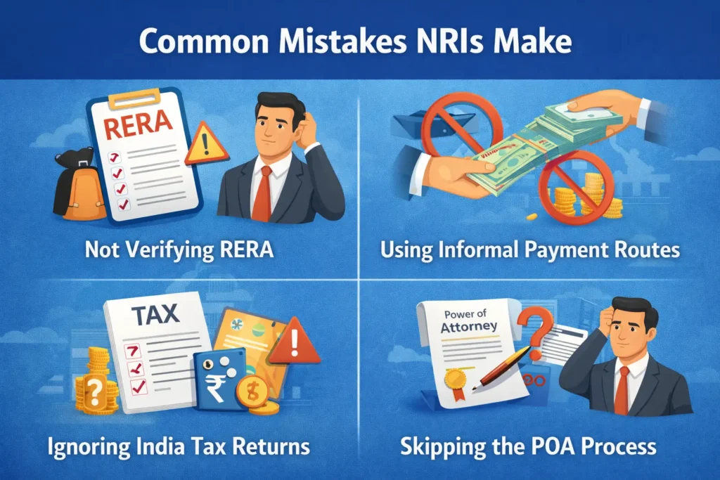 Common Mistakes NRIs make while buying property in India