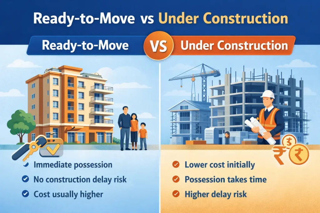 Ready to move v/s under construction