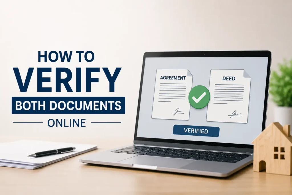 How to verify the sale agreement and sale deed document in online
