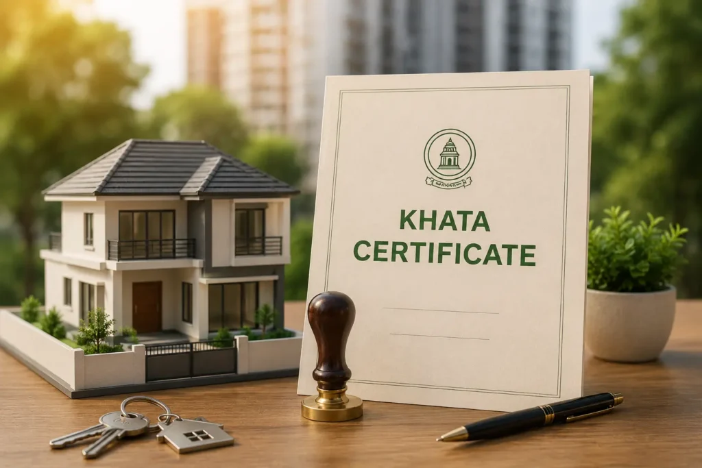khata certificate in bangalore