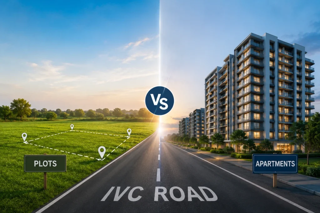 plot v/s apartments on ivc road which make more sense